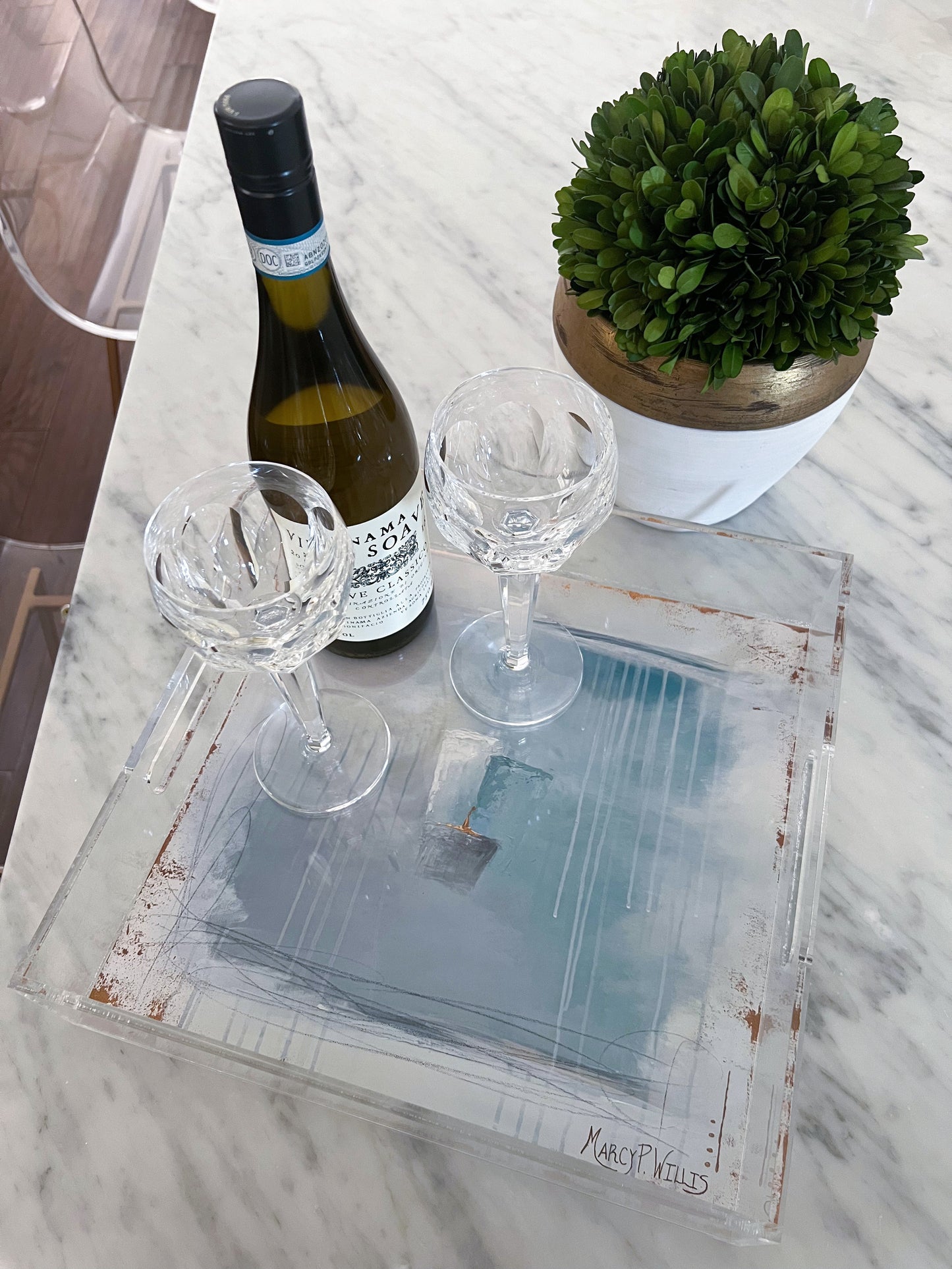 Acrylic Tray "Seaside Whispers"