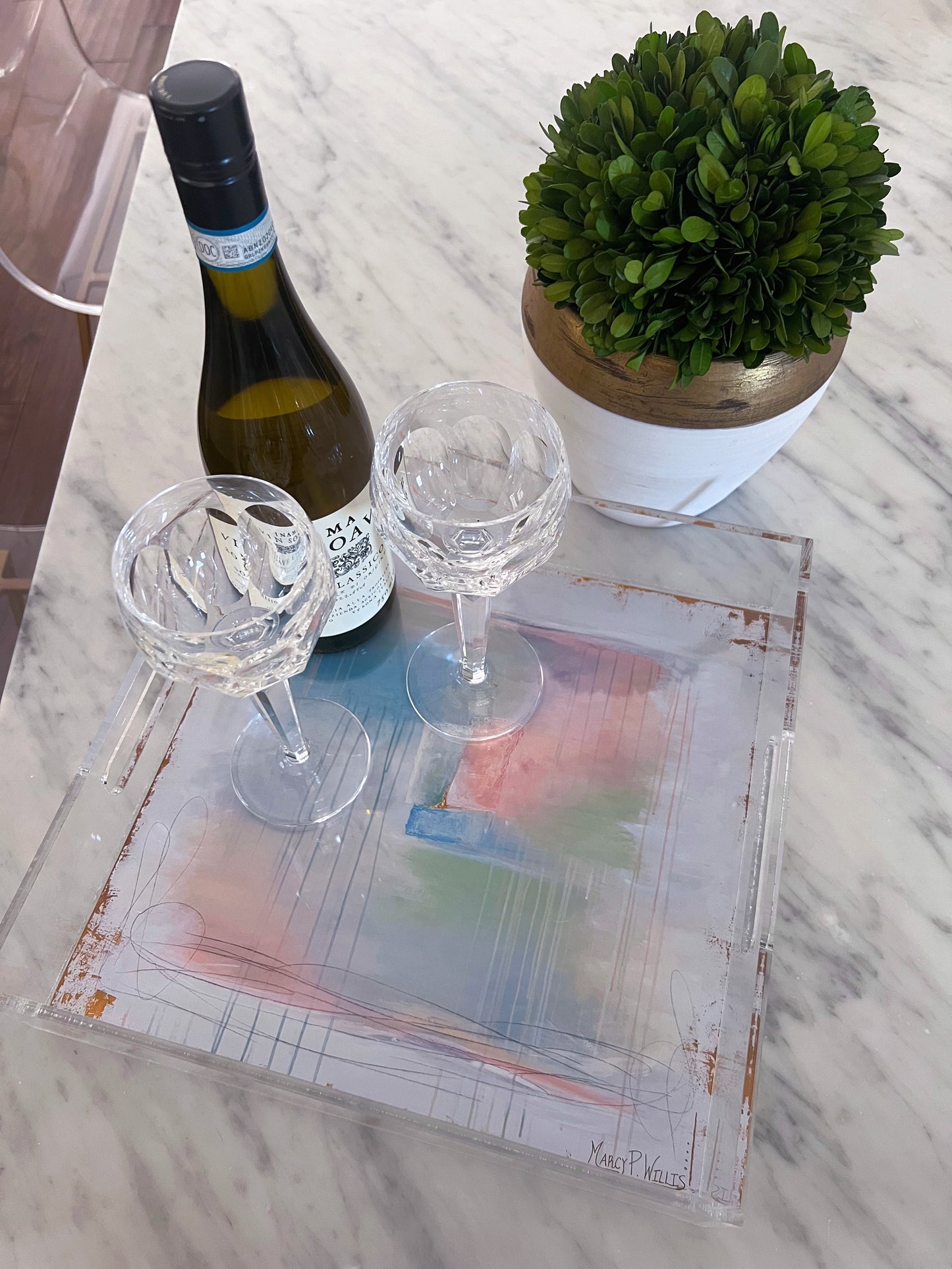 Acrylic Tray "Cotton Candy Fields"