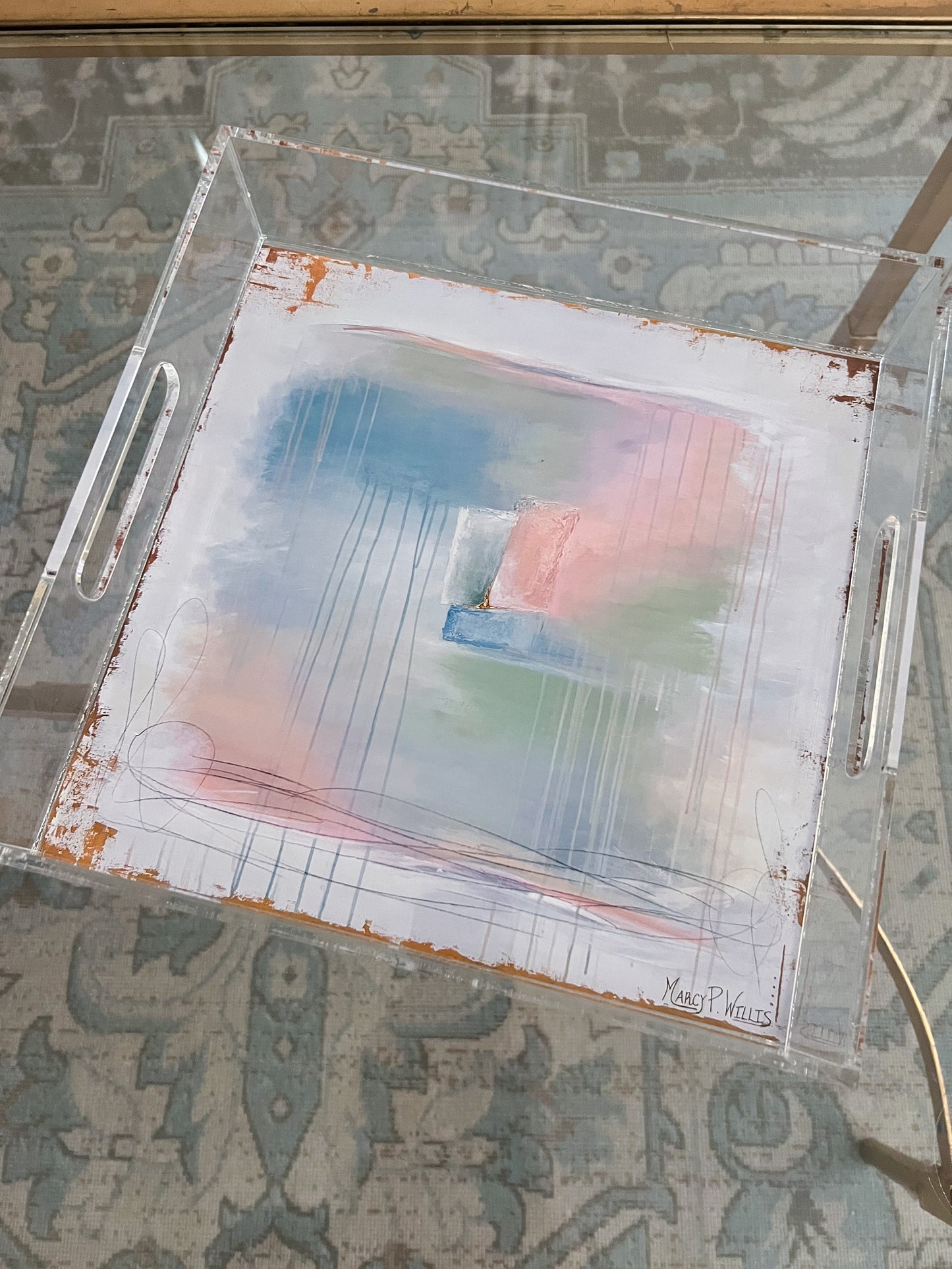Acrylic Tray "Cotton Candy Fields"