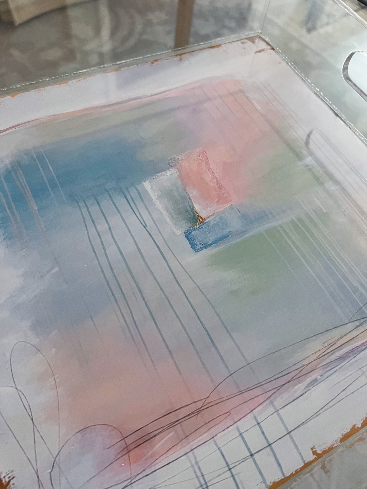 Acrylic Tray "Cotton Candy Fields"