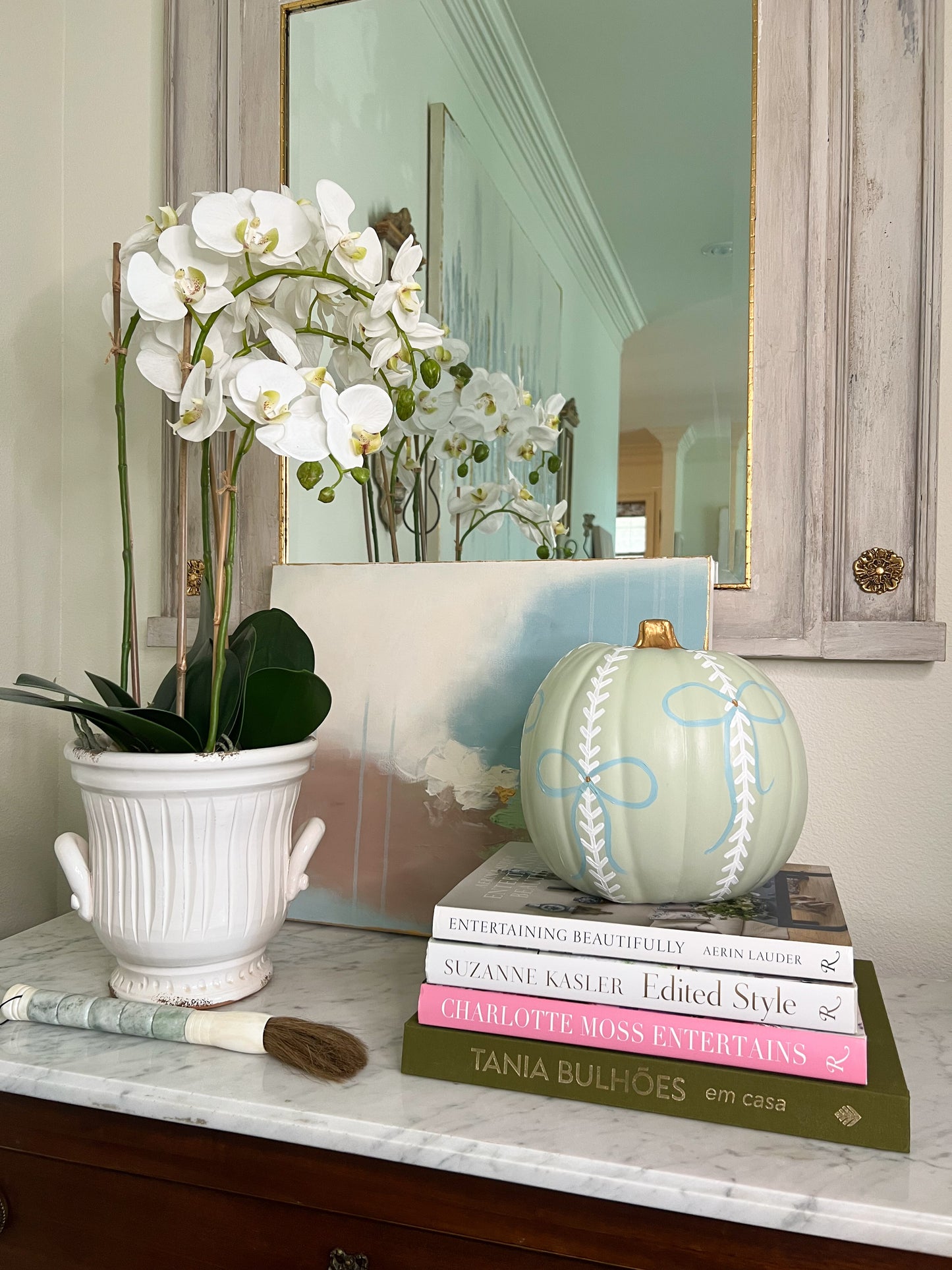 Medium Sage Green Pumpkin I