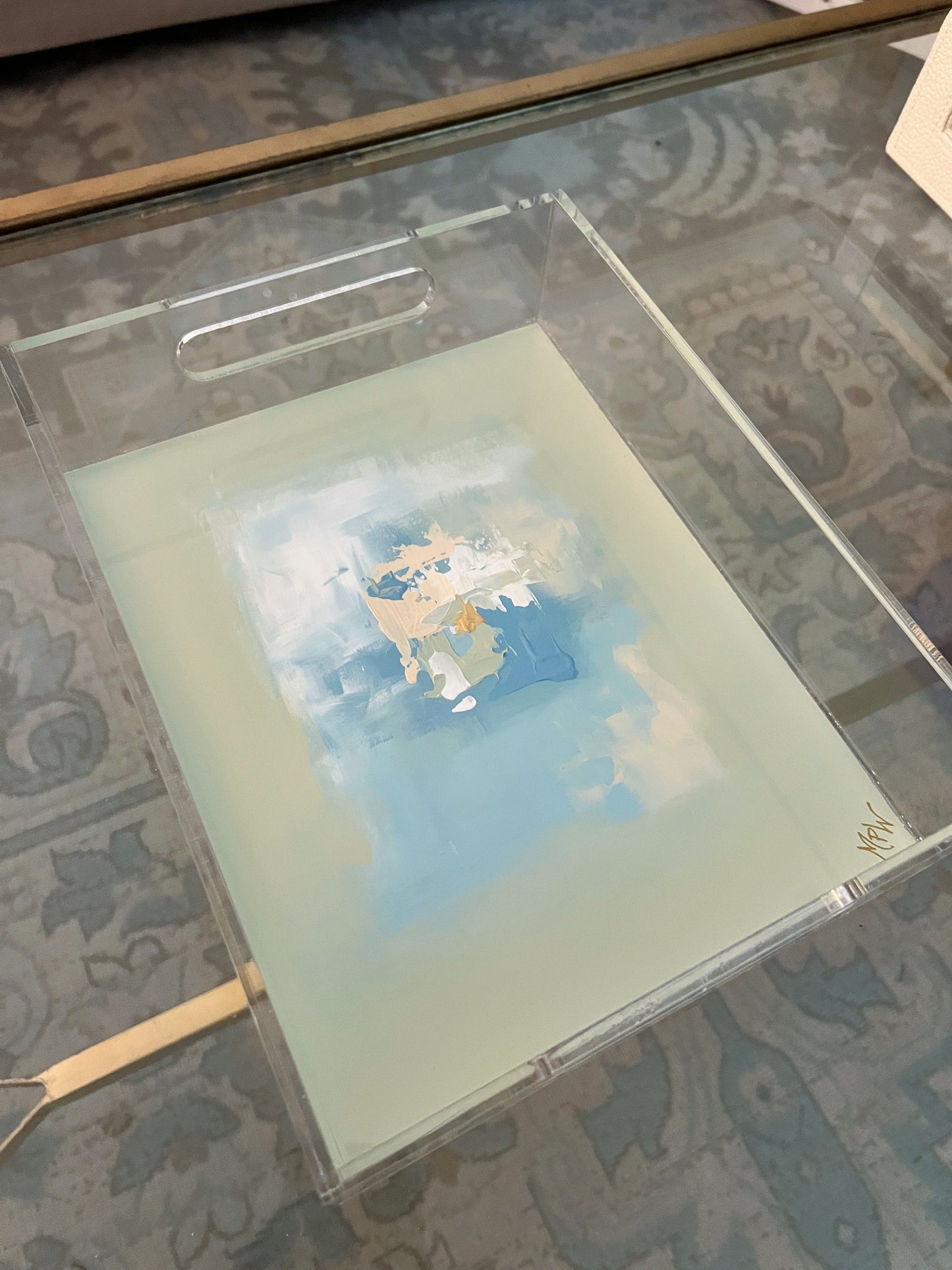 Hand Painted Acrylic Tray IV