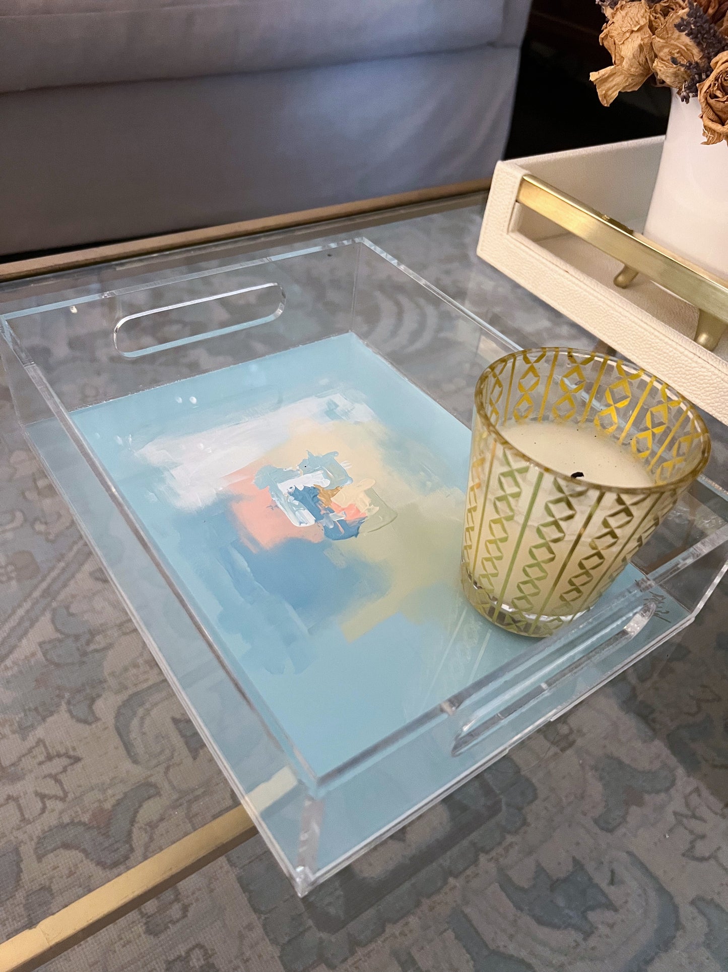 Hand Painted Acrylic Tray V