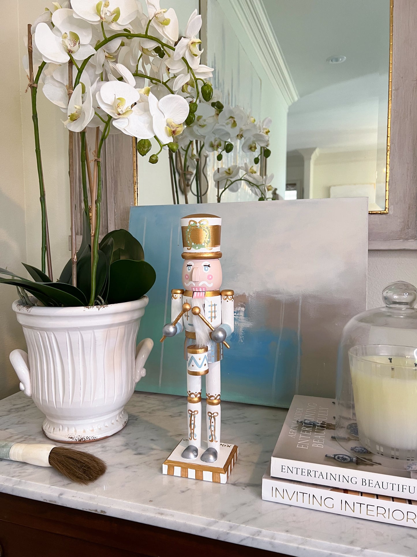 14” Nutcracker -  White & Blue II