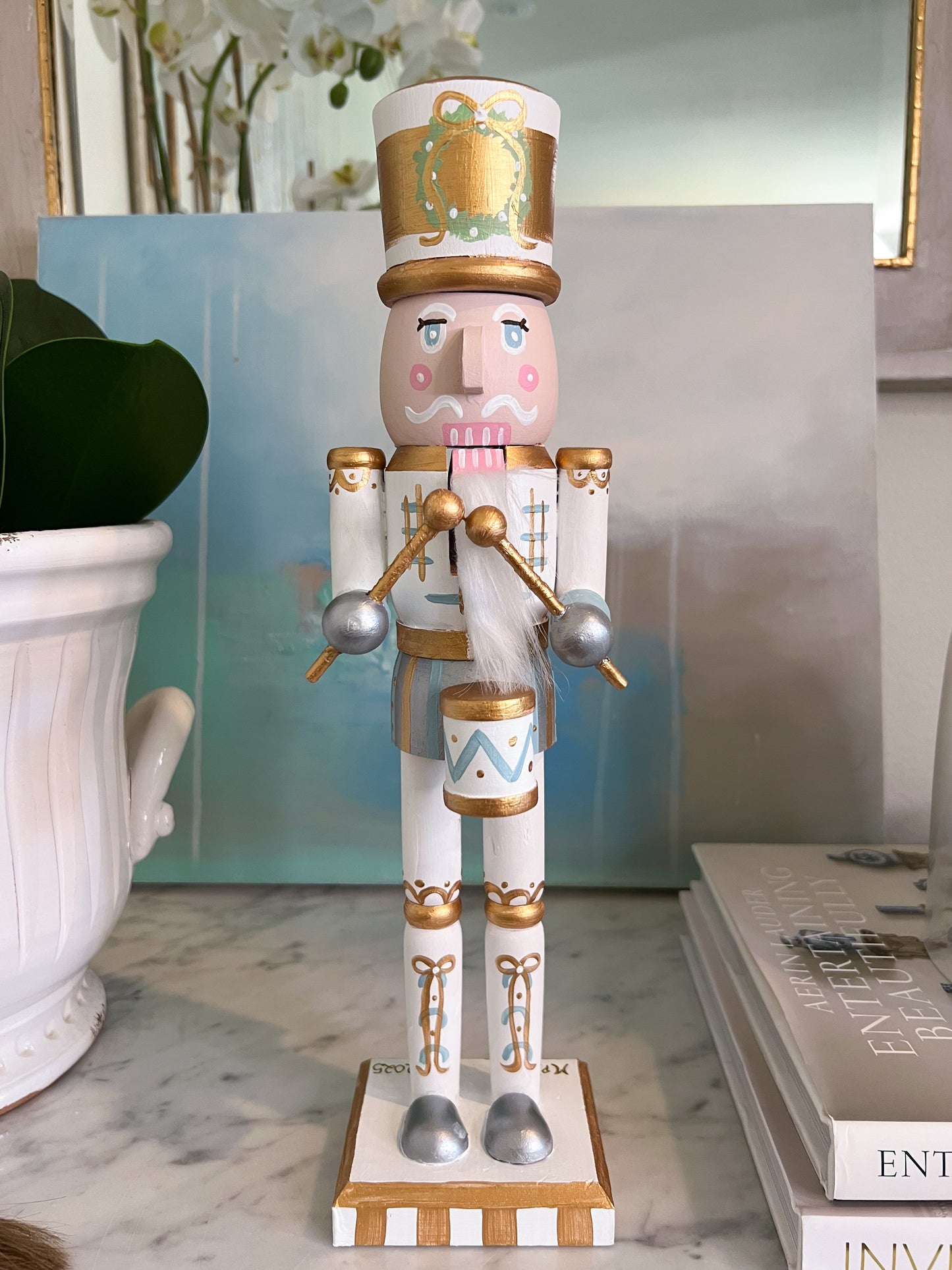 14” Nutcracker -  White & Blue II
