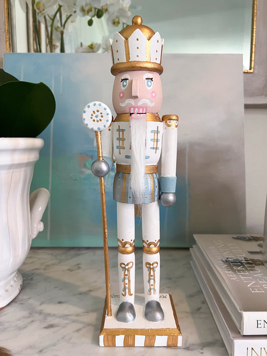 14” Nutcracker - White & Blue I