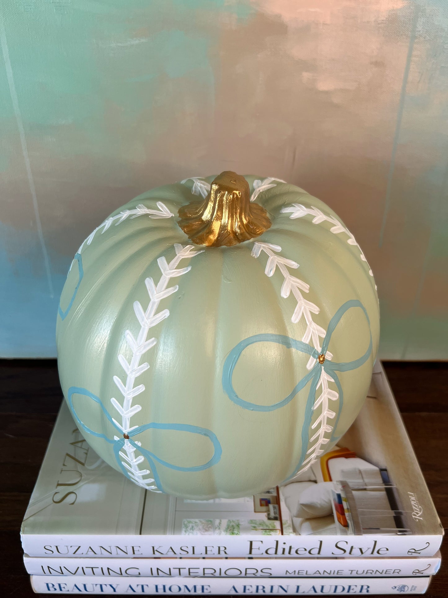Medium Sage Green Pumpkin I