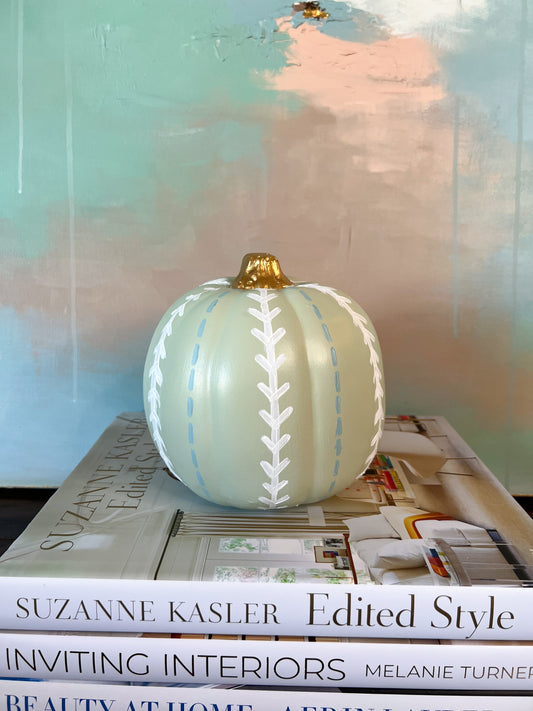 Small Sage Green Pumpkin I