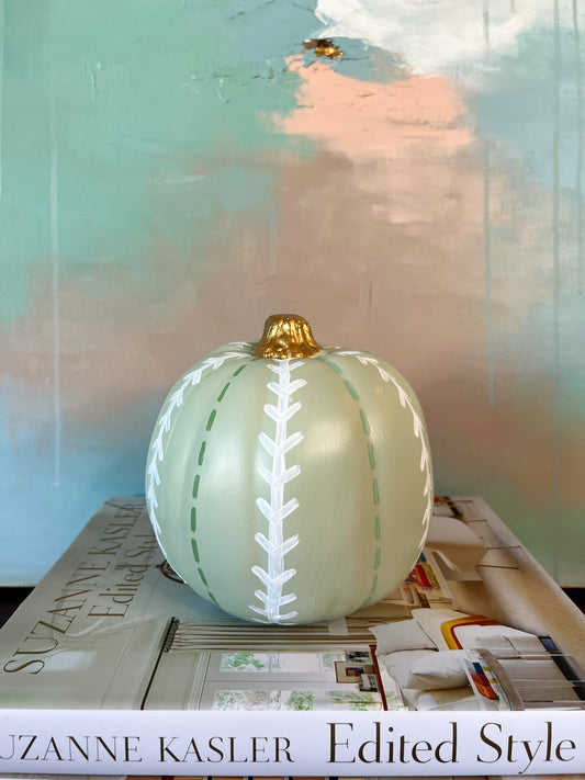 Small Sage Green Pumpkin II