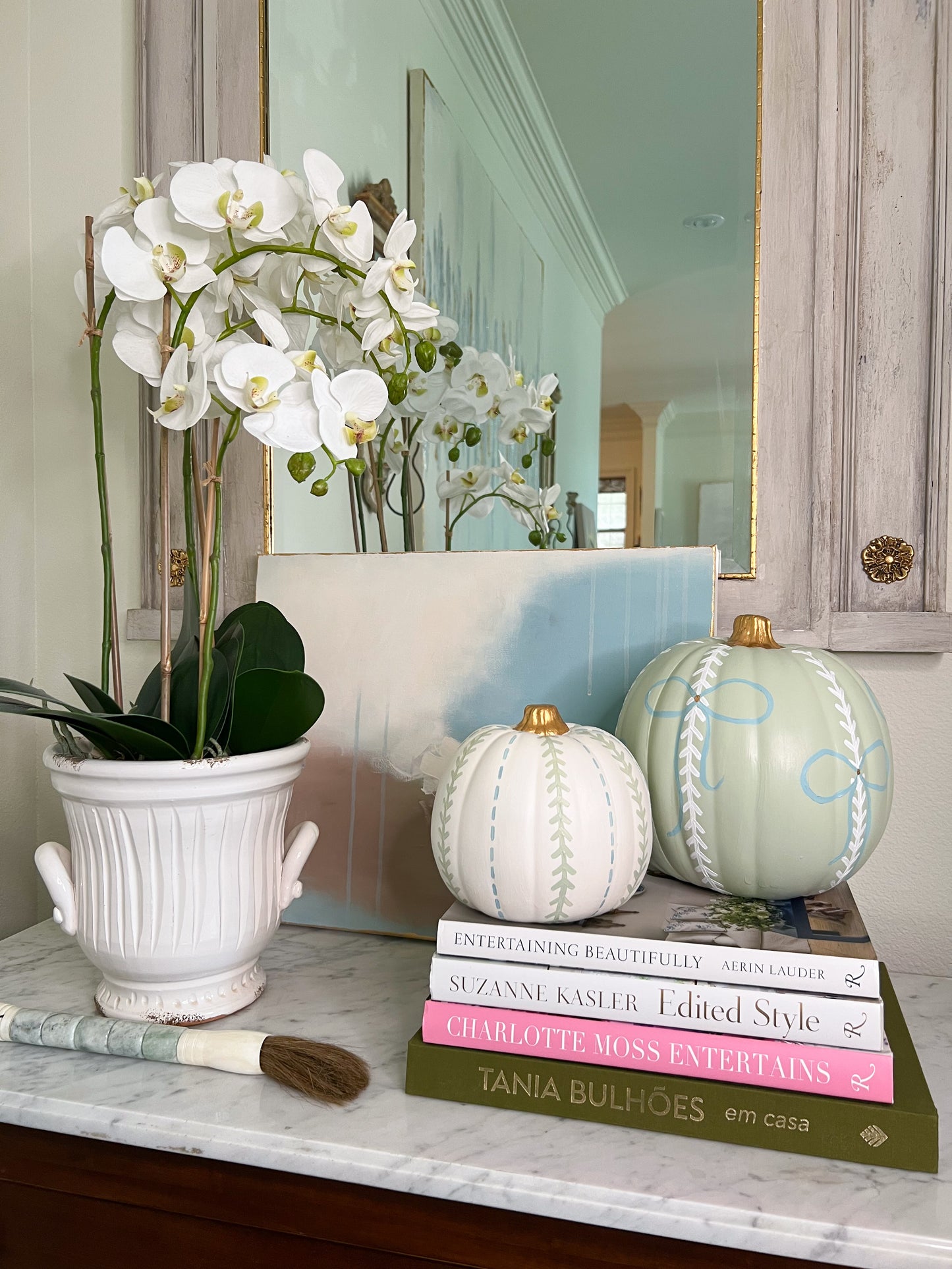 Medium Sage Green Pumpkin I