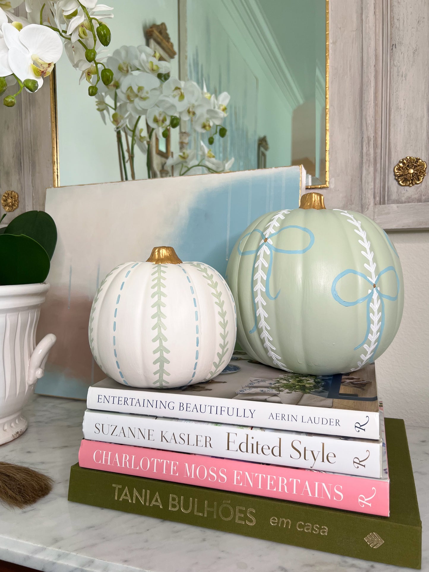 Medium Sage Green Pumpkin I