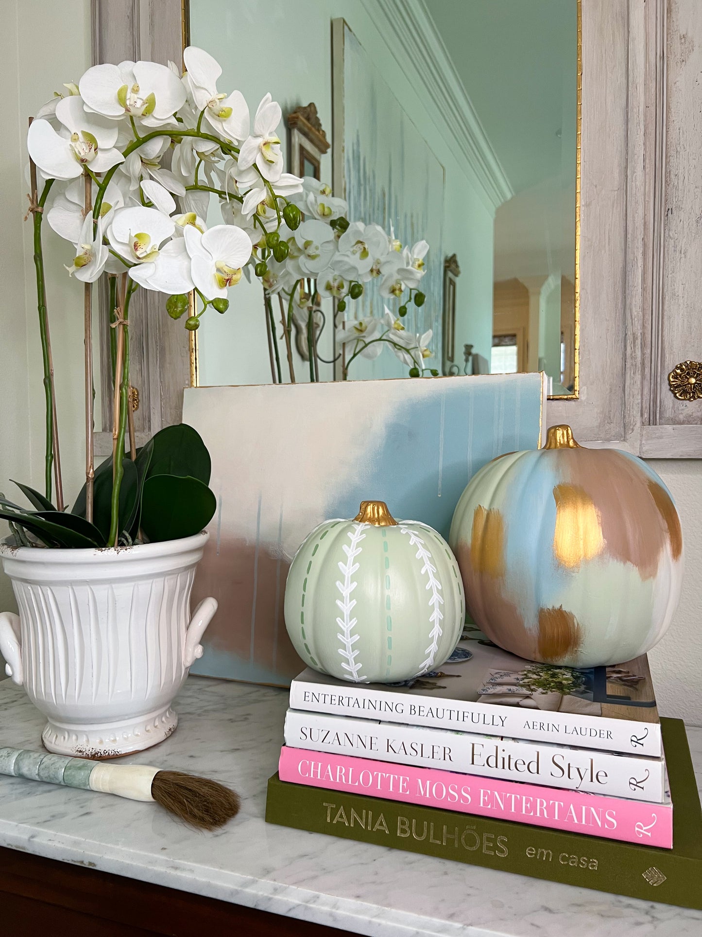Small Sage Green Pumpkin II
