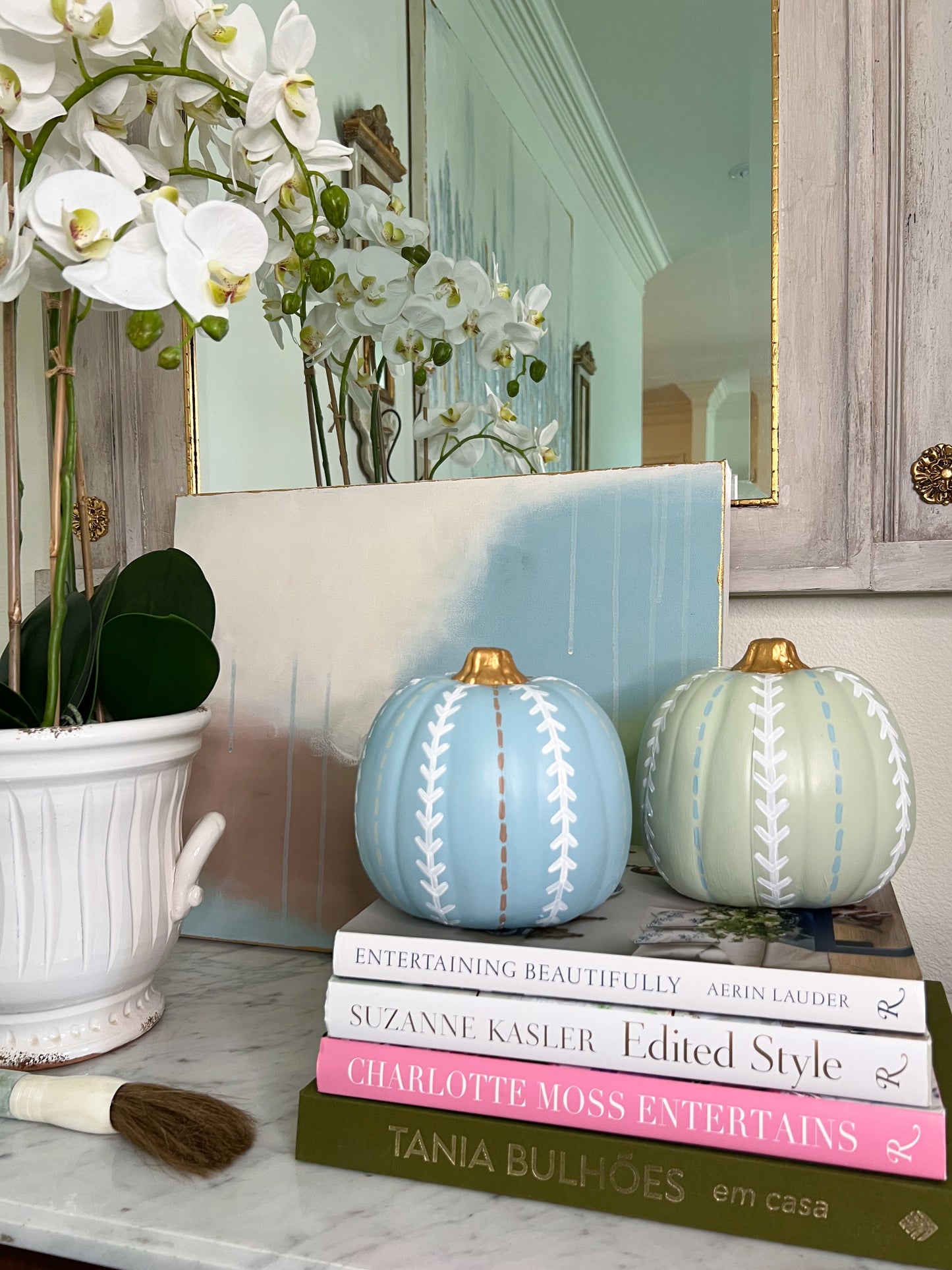Small Sage Green Pumpkin I