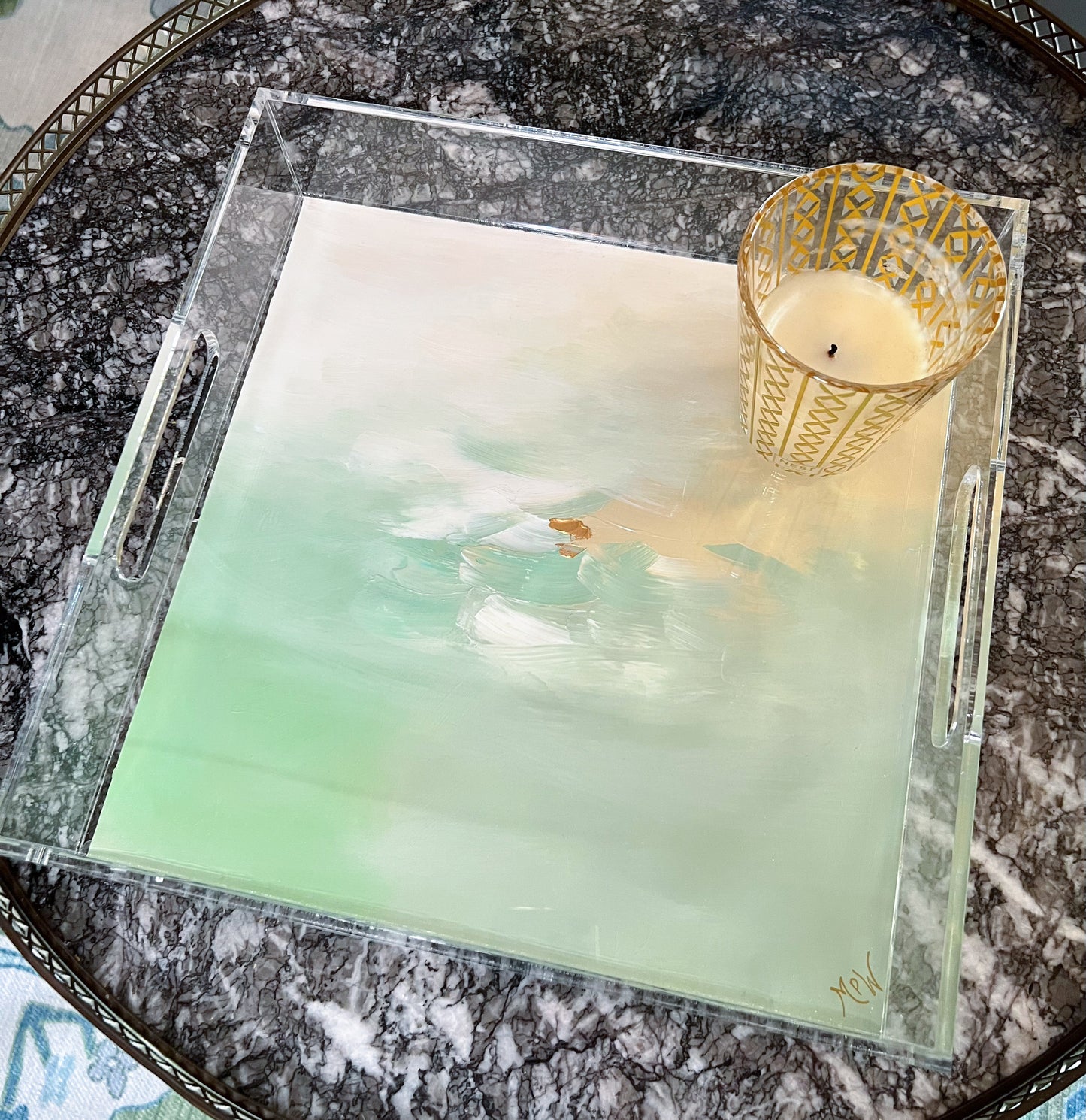 ”Meadow Mist” Acrylic Tray
